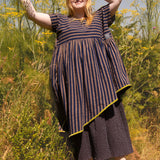 The Tilted in Navy stripe