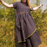 The Tilted in Navy stripe