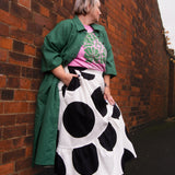 The Gathered Skirt in Giant Polka