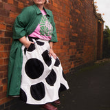 The Gathered Skirt in Giant Polka
