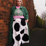 The Gathered Skirt in Giant Polka