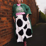 The Gathered Skirt in Giant Polka