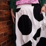 The Gathered Skirt in Giant Polka
