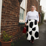 The Gathered Skirt in Giant Polka