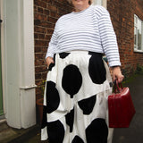 The Gathered Skirt in Giant Polka