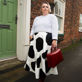 The Gathered Skirt in Giant Polka