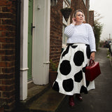 The Gathered Skirt in Giant Polka