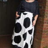 The Gathered Skirt in Giant Polka