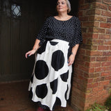 The Gathered Skirt in Giant Polka