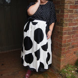 The Gathered Skirt in Giant Polka