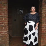 The Gathered Skirt in Giant Polka
