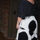 The Gathered Skirt in Giant Polka