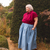 The Oak Skirt - Cornflower chambray