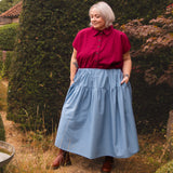 The Oak Skirt - Cornflower chambray