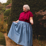 The Oak Skirt - Cornflower chambray