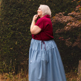 The Oak Skirt - Cornflower chambray