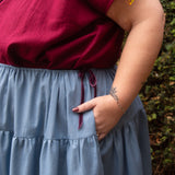 The Oak Skirt - Cornflower chambray