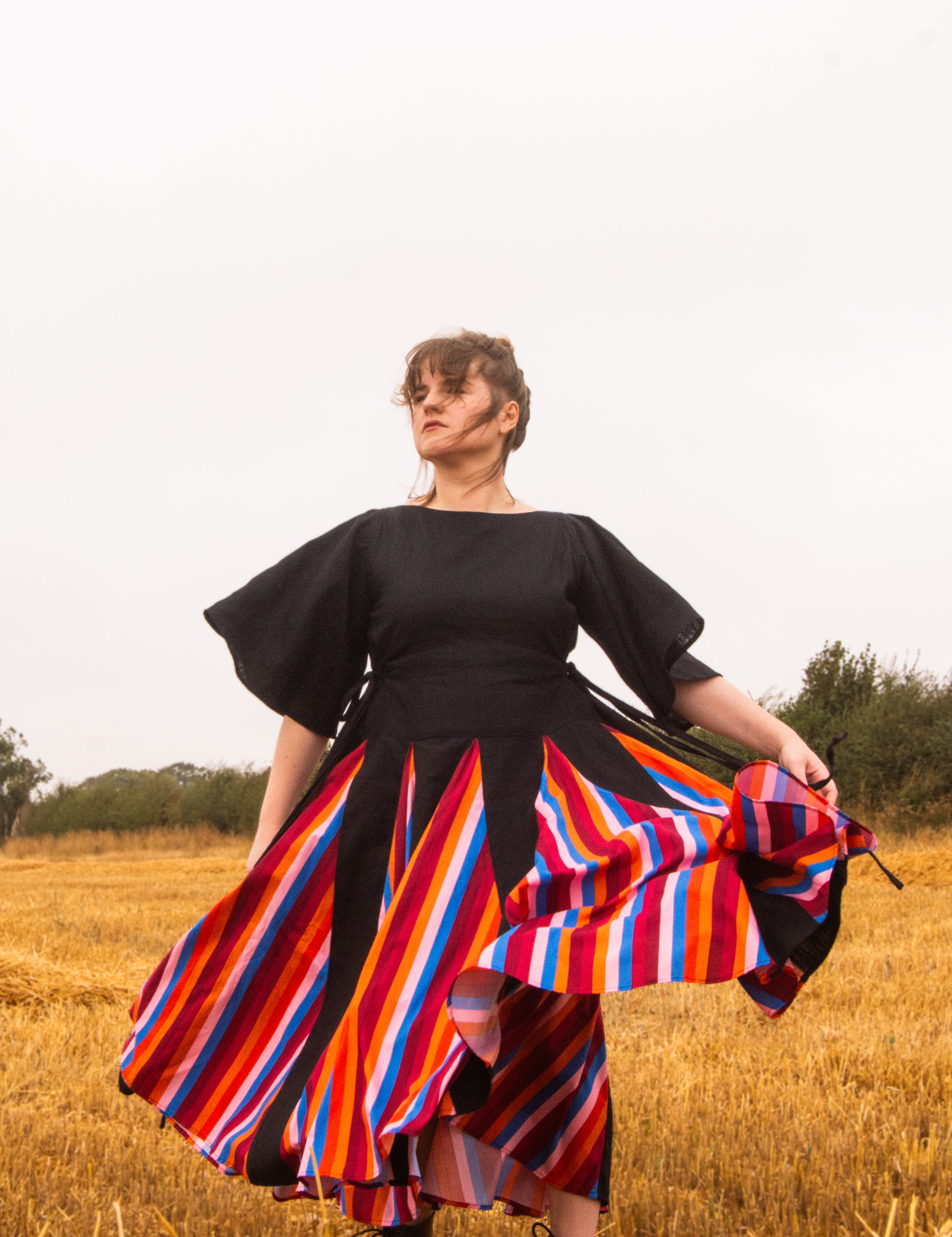 The Carousel Dress - Black + Rainbow - S/M House of Flint The Carousel Dress - Black + Rainbow - S/M House of Flint