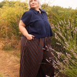 The Letty Shirt in Navy Cotton