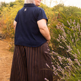 The Letty Shirt in Navy Cotton