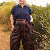 The Letty Shirt in Navy Cotton