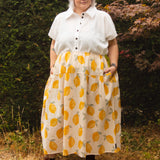 The Oak Skirt - Lemons double gauze