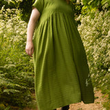 The Everything Dress in Semi-Sheer Moss Green