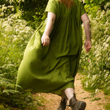 The Everything Dress in Semi-Sheer Moss Green