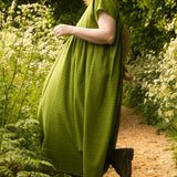 The Everything Dress in Semi-Sheer Moss Green