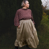 The Solstice Shirt in Brown Polka