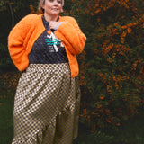 The Gathered Skirt in Gold Check