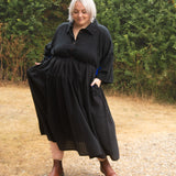 The Oak Skirt - Semi-sheer black