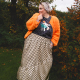 The Gathered Skirt in Gold Check