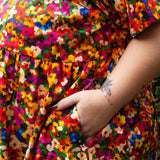 The Doddle Dress in Painted Flowers