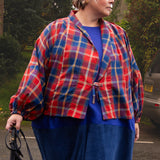 The Solstice Shirt in Terracotta Check