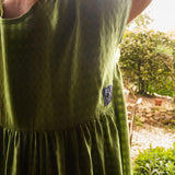 The Everything Dress in Semi-Sheer Moss Green
