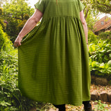 The Everything Dress in Semi-Sheer Moss Green