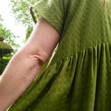 The Everything Dress in Semi-Sheer Moss Green