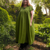 The Everything Dress in Semi-Sheer Moss Green