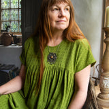 The Everything Dress in Semi-Sheer Moss Green