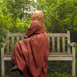 The Everything Dress in Brown Stripe Tencel