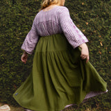 The Oak Skirt - Olive double gauze