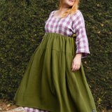 The Oak Skirt - Olive double gauze