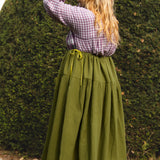 The Oak Skirt - Olive double gauze