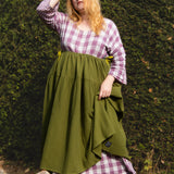 The Oak Skirt - Olive double gauze