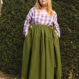 The Oak Skirt - Olive double gauze