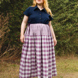 The Oak Skirt - Purple double gingham