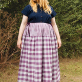 The Oak Skirt - Purple double gingham