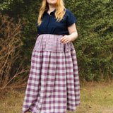 The Oak Skirt - Purple double gingham