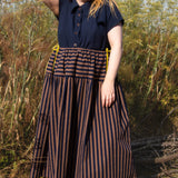 The Oak Skirt - Navy stripe